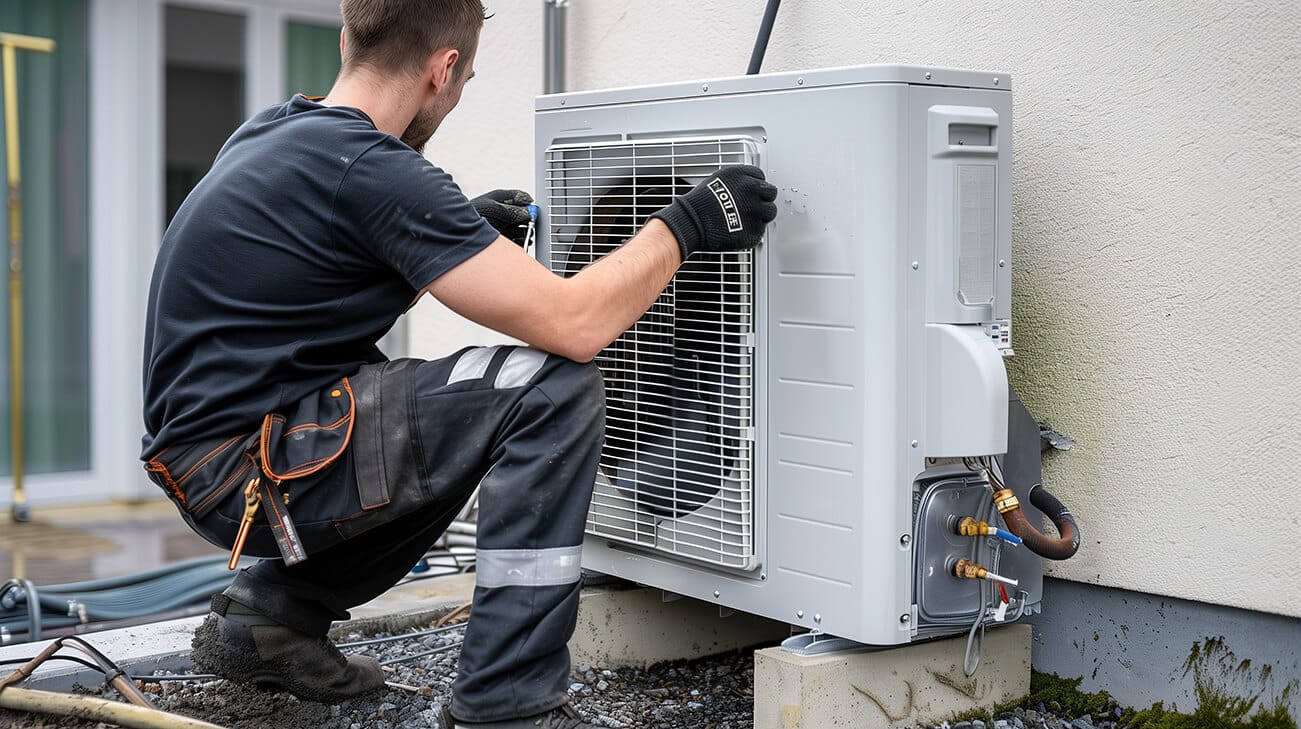 Pompe à chaleur air-eau AIRMAT installée par Cousin Éco Énergie