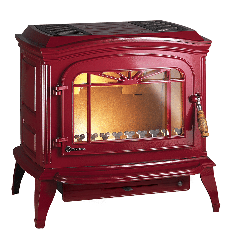 Poêle Invicta Bradford en coloris rouge